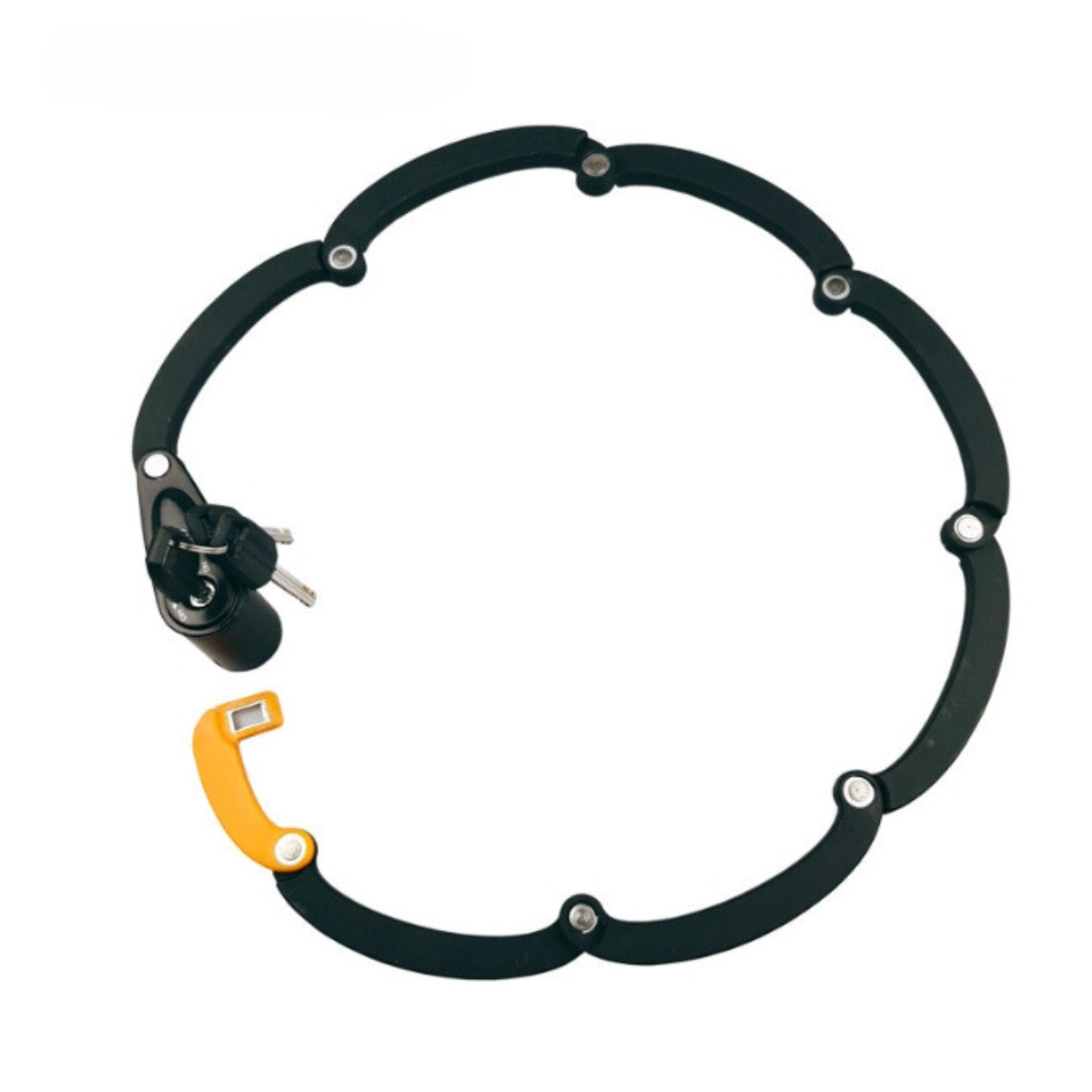 GAVTON Heavy Duty Steel Foldable Bike Chain Lock with Mounting Bracket