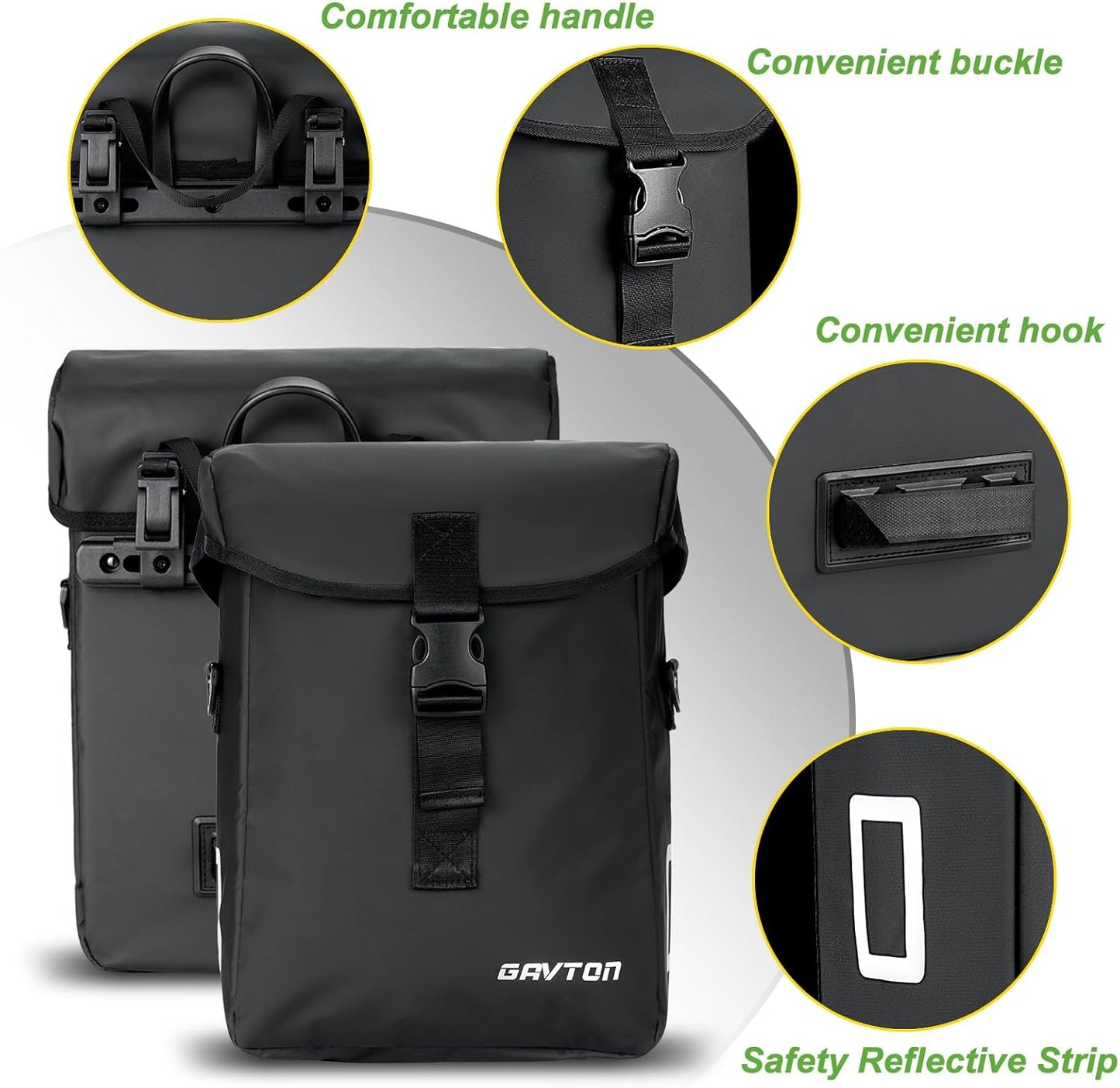 GAVTON Bike Rear Rack Waterproof Bag