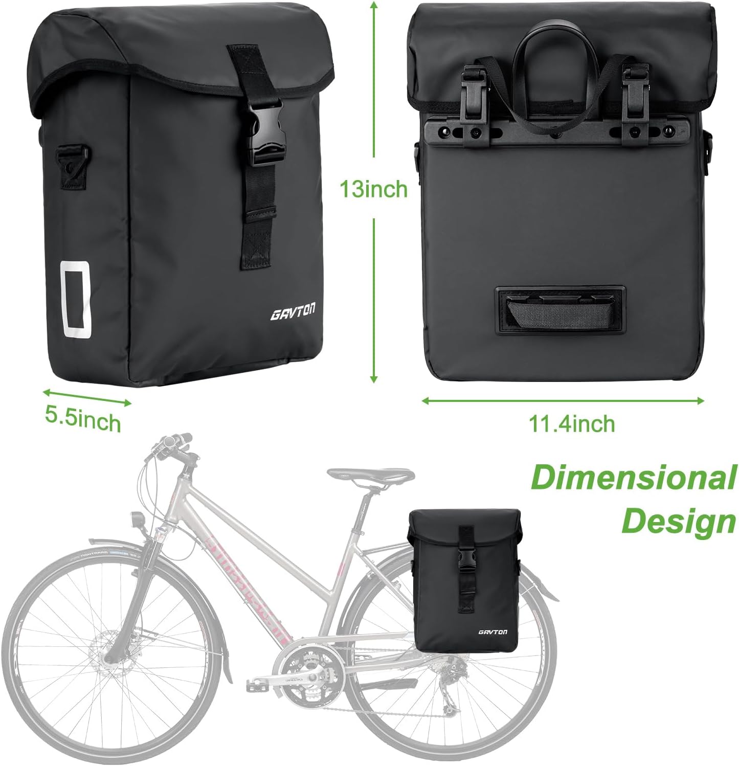 GAVTON Bike Rear Rack Waterproof Bag
