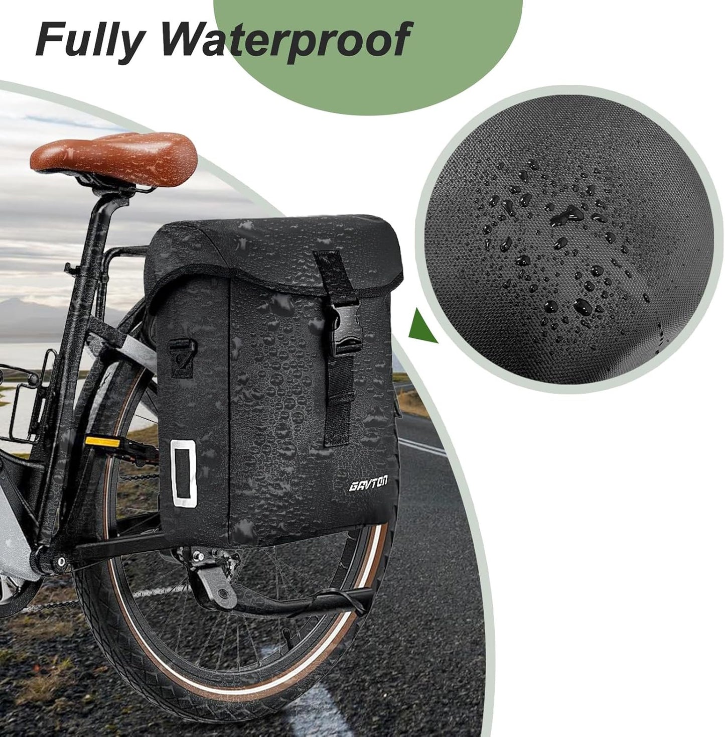 GAVTON Bike Rear Rack Waterproof Bag